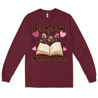 Burgundy she's got a book for every situation Long Sleeve Tee - MaliasSmallBusiness