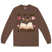 Chestnut she's got a book for every situation Long Sleeve Tee - MaliasSmallBusiness