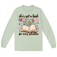 Matcha she's got a book for every situation Long Sleeve Tee - MaliasSmallBusiness