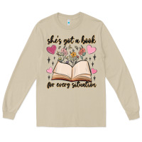 Mushroom she's got a book for every situation Long Sleeve Tee - MaliasSmallBusiness
