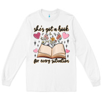 White she's got a book for every situation Long Sleeve Tee - MaliasSmallBusiness