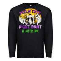 Black feeling cute might haunt u later tbw Premium Sweatshirt - texasbilliewilder