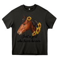 Asphalt just a girl who loves horses Heavy Core Tee - RanaPortraitStore