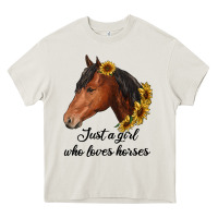 Just A Girl Who Loves Horses Heavy Core Tee | Teevron
