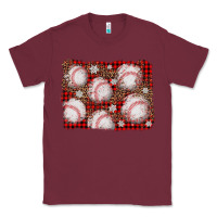 Burgundy baseball christmas background Classic Tee - AdoDesignShop