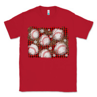 Red baseball christmas background Classic Tee - AdoDesignShop