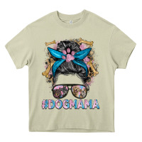 Mossy dog mama messy bun Heavy Core Tee - BarkalooDesign