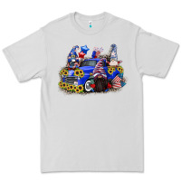 Dove Grey 4th of July gnomes with truck Premium Tee - CowGirlArtShop
