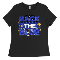 Black back the blue Ladies Tee - Zillion Design Studio