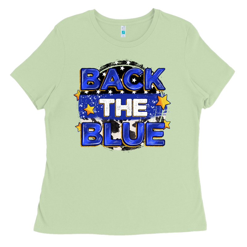 Back The Blue Ladies Tee by Zillion Design Studio | Teevron