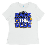 White back the blue Ladies Tee - Zillion Design Studio