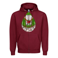Burgundy baseball and western roses teardrop  2 Zipper Hoodie - BundleAndBundleShop
