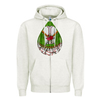 Oatmeal Heather baseball and western roses teardrop  2 Zipper Hoodie - BundleAndBundleShop
