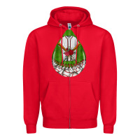 Red baseball and western roses teardrop  2 Zipper Hoodie - BundleAndBundleShop