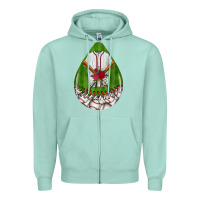 Seafoam baseball and western roses teardrop  2 Zipper Hoodie - BundleAndBundleShop
