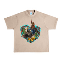 French Oak western heart bullfighter  cactus sunflower aztek pattern Urban Heavy Tee - BarkalooDesign