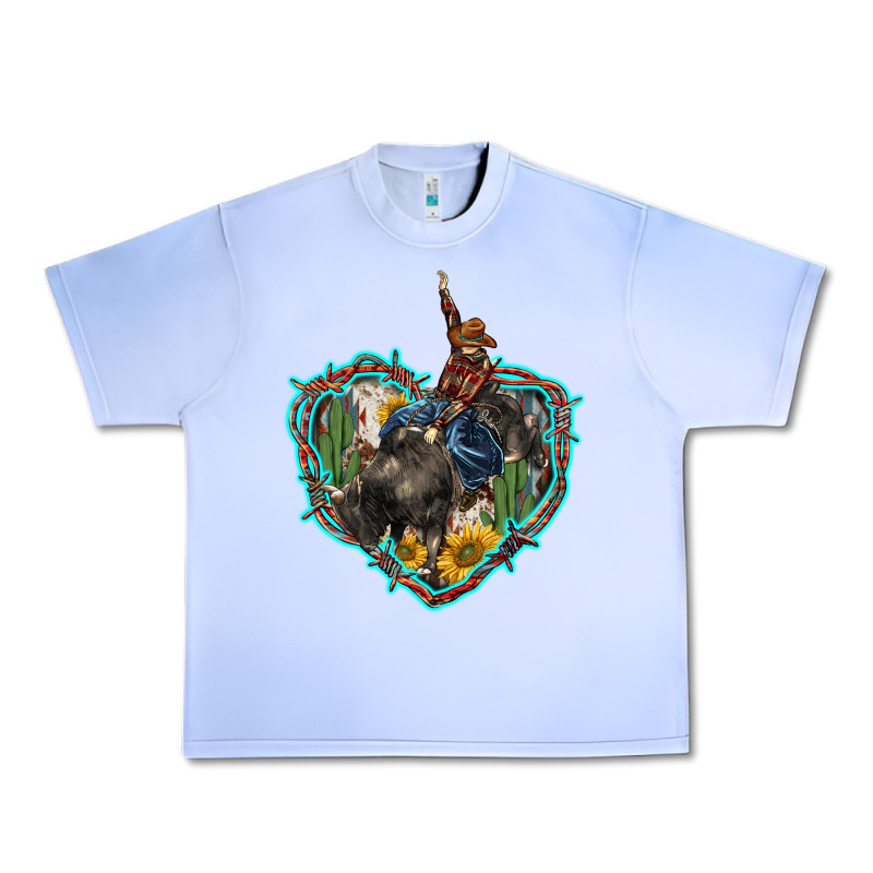 Western Heart Bullfighter  Cactus Sunflower Aztek Pattern Urban Heavy Tee by BarkalooDesign | Teevron