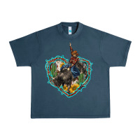 Midnight Navy western heart bullfighter  cactus sunflower aztek pattern Urban Heavy Tee - BarkalooDesign