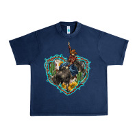 Navy western heart bullfighter  cactus sunflower aztek pattern Urban Heavy Tee - BarkalooDesign