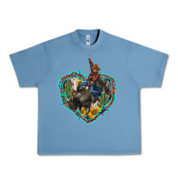 Pebble Blue western heart bullfighter  cactus sunflower aztek pattern Urban Heavy Tee - BarkalooDesign