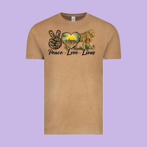 Peace Love Lions Vintage Tee Designed By Lillyallendesigns