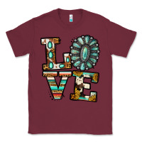 Burgundy Turquoise Love Classic Tee - Jasminsmagicworld