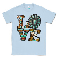 Dusty Blue Turquoise Love Classic Tee - Jasminsmagicworld