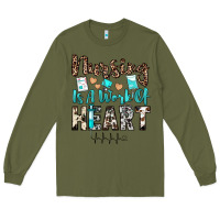 Army Green nursing is a work of heart Long Sleeve Tee - JahusDesignShop