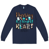 Navy nursing is a work of heart Long Sleeve Tee - JahusDesignShop