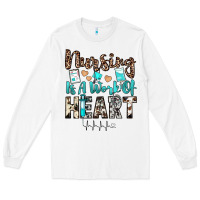 White nursing is a work of heart Long Sleeve Tee - JahusDesignShop