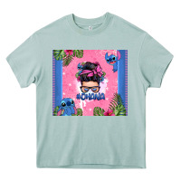 Arona ohana stitch messy bun Heavy Core Tee - Zillion Design Studio