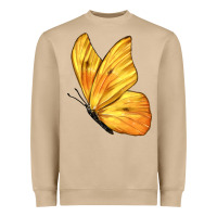 Mushroom Flying Cloudless Sulphur Butterfly Heavyweight Sweatshirt - LillyAllenDesigns