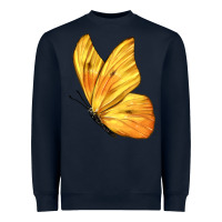Navy Flying Cloudless Sulphur Butterfly Heavyweight Sweatshirt - LillyAllenDesigns