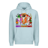 Blue Mist happy hallothanksmas goats Premium Hoodie - texasbilliewilder