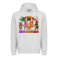 Dove Grey happy hallothanksmas goats Premium Hoodie - texasbilliewilder