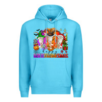 Ocean Blue happy hallothanksmas goats Premium Hoodie - texasbilliewilder