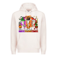 Pale Pink happy hallothanksmas goats Premium Hoodie - texasbilliewilder