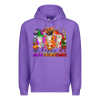 Purple happy hallothanksmas goats Premium Hoodie - texasbilliewilder
