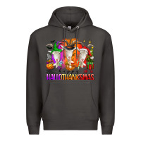 Smoke happy hallothanksmas goats Premium Hoodie - texasbilliewilder