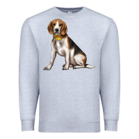 Heather Grey beagle with overflow Premium Sweatshirt - texasbilliewilder