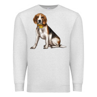 Oatmeal Heather beagle with overflow Premium Sweatshirt - texasbilliewilder