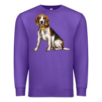 Purple beagle with overflow Premium Sweatshirt - texasbilliewilder