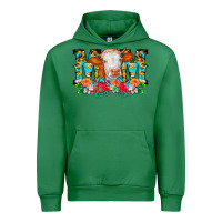 Emerald Mom Cow Flowers Urban Hoodie - CowCowDesign