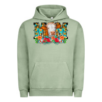 Pigment Oil Green Mom Cow Flowers Urban Hoodie - CowCowDesign