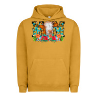 Pigment Peanut Butter Mom Cow Flowers Urban Hoodie - CowCowDesign