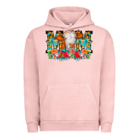 Pigment Salmon Mom Cow Flowers Urban Hoodie - CowCowDesign