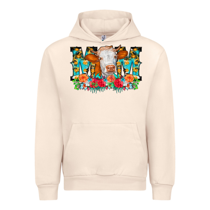 Mom Cow Flowers Urban Hoodie by CowCowDesign | Teevron