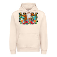 Sandshell Mom Cow Flowers Urban Hoodie - CowCowDesign