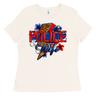 Bone police wife with lightning bolt Ladies Tee - Zillion Design Studio