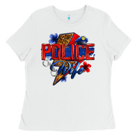 White police wife with lightning bolt Ladies Tee - Zillion Design Studio